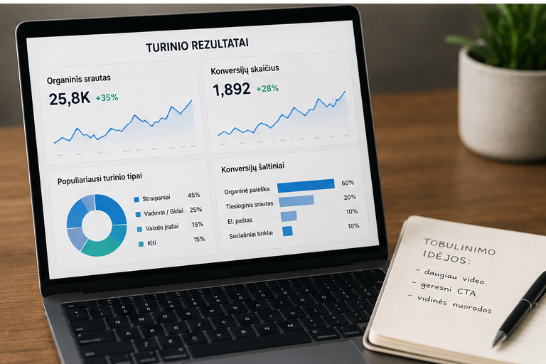 Turinio strategija interneto puslapiui